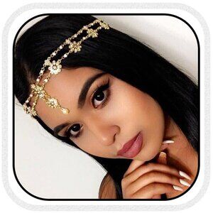 Hair Jewelry Head Chain Wedding Bohemian Floral Headband Elastic for Women